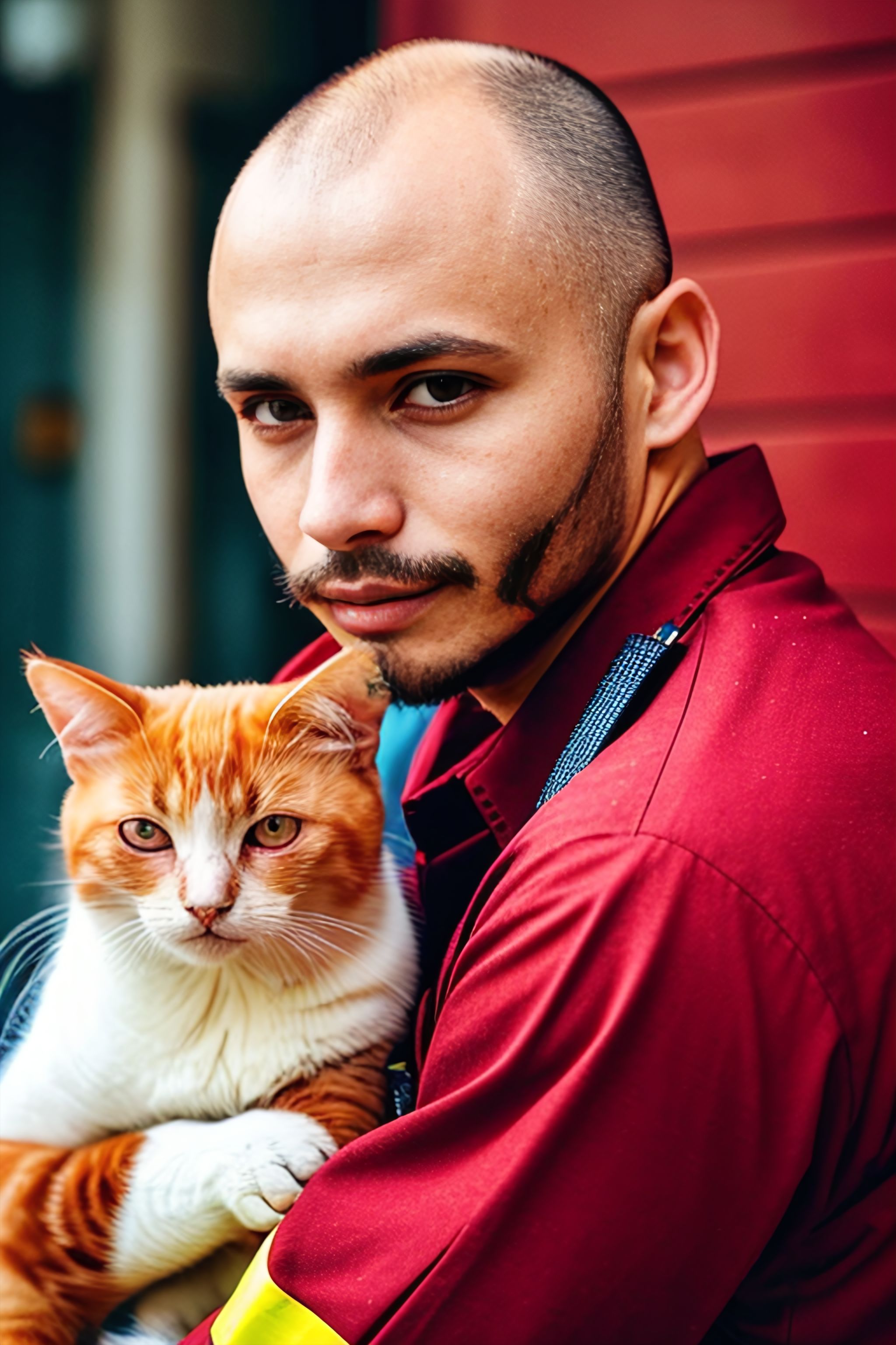 Portrait generated with Stable Diffusion.